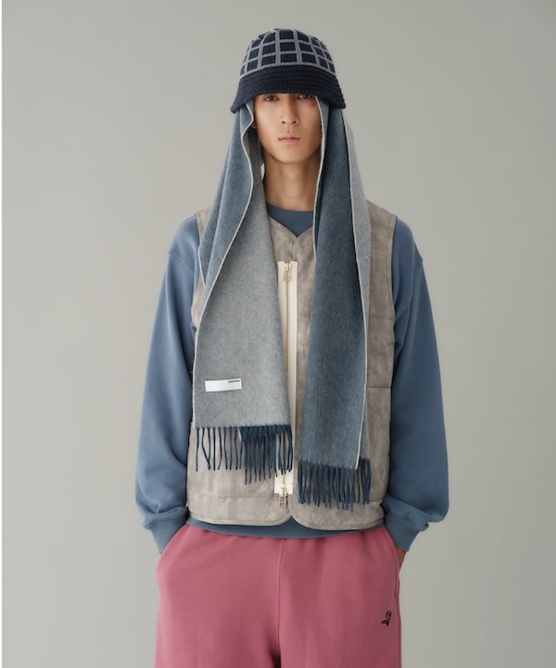 Grid Knit Bucket Hat (Navy) | Diaspora skateboa