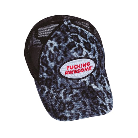 【FUCKING AWESOME】Fuzzy Leopard Hat (Black)