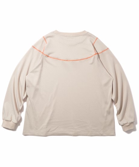 Stitched Mesh L/S Top (Sand)