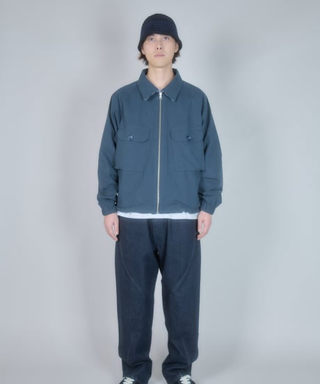 Utility Harrington Jacket (Navy & Gingham)