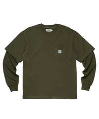 【VICTORIA】WAFFLE SLEEVE DOUBLE POCKET TEE