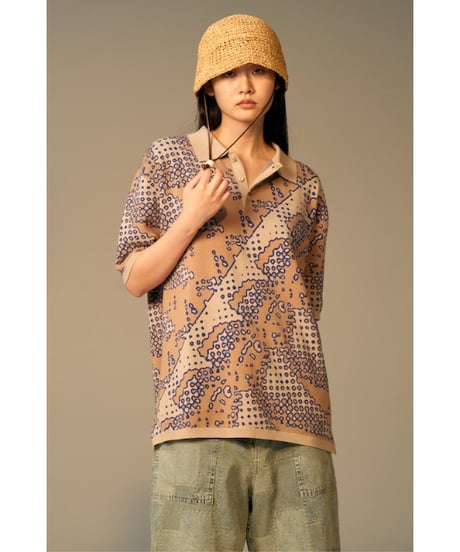 Brushed Terrain Knit Polo (Sand)
