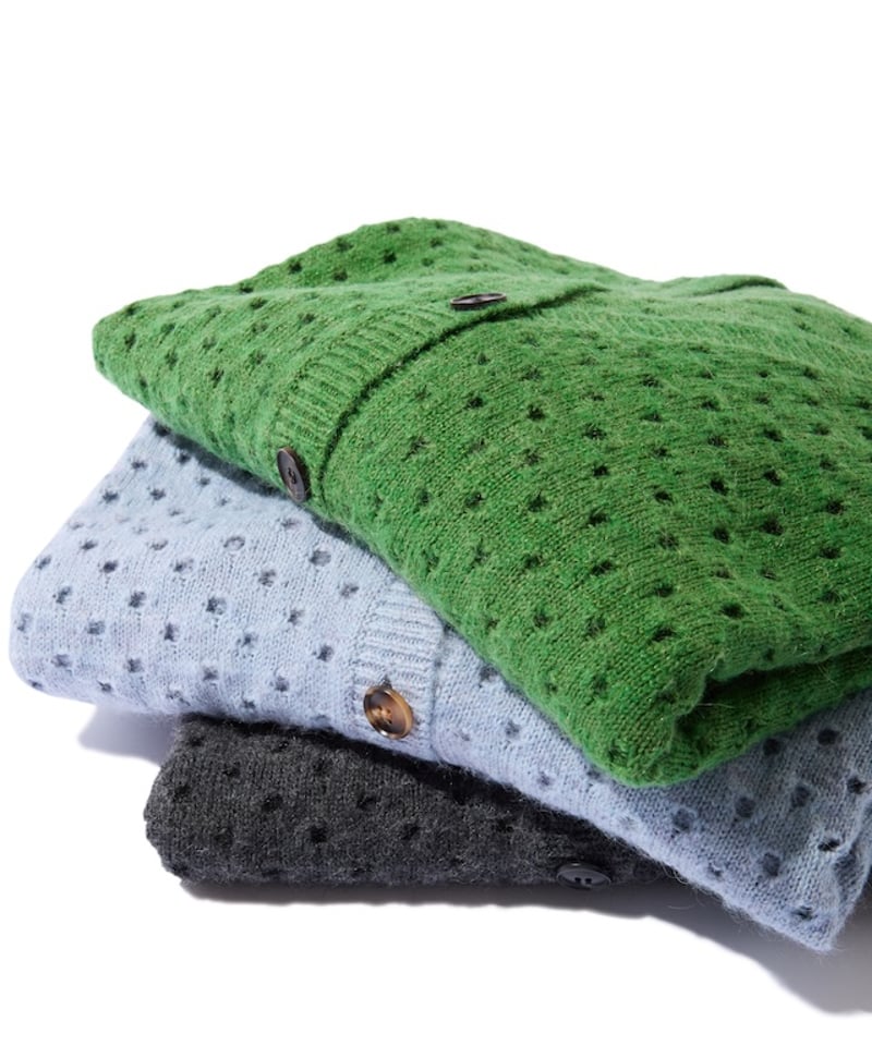 Cotton Mohair Cardigan (Blue Grey) | Diaspora s