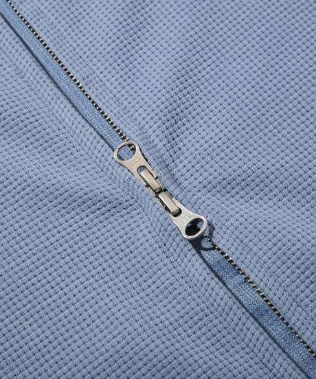 Full Zip Hooded Dry Waffle (Blue)