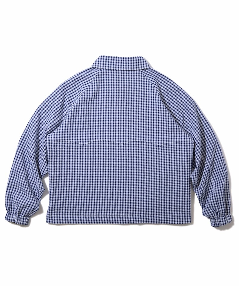 Utility Harrington Jacket (Navy & Gingham) | PU