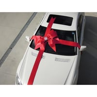 ミツクラ　ビッグリボン サテン調 大型リボン　立体型リボン　赤　納車　中古車　新車　納車式　プレゼント　リボン　新築　引き渡し インスタ映え