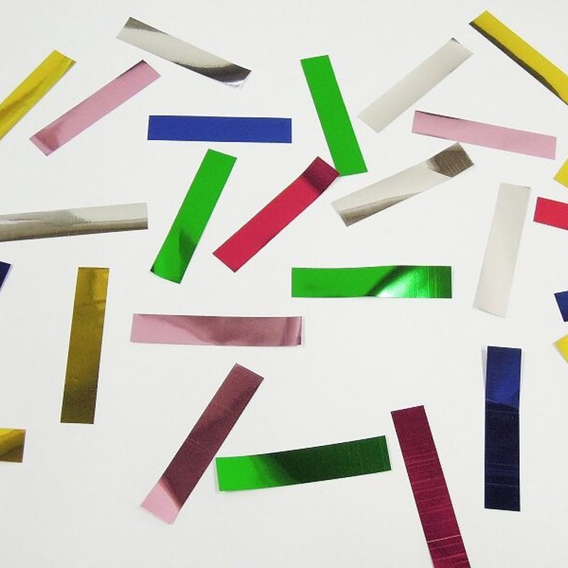 紙吹雪 ミツクラの紙吹雪 細目長方形 1cm×5cm カラフル業務用 横回転落下型 長