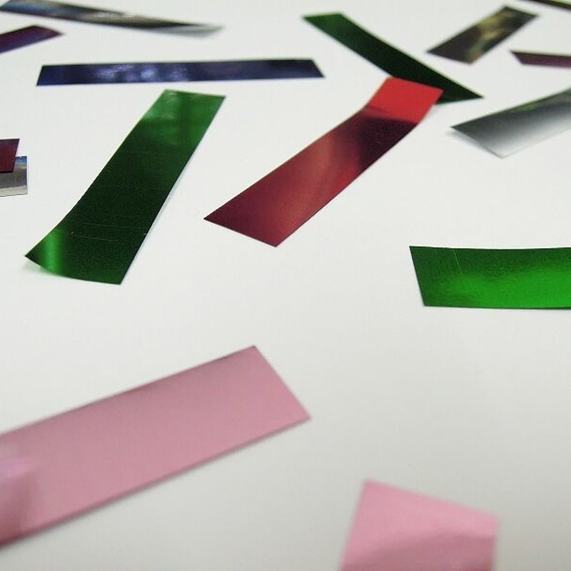 ミツクラの紙吹雪 細目長方形 1cm×5cm カラフル業務用 横回転落下型 長