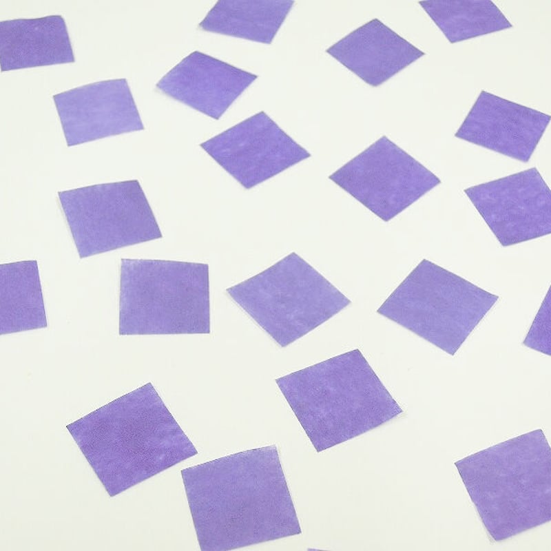 ミツクラの紙吹雪 紫色 パープル 業務 1.5cm 紙製 極薄 回転落下型 長