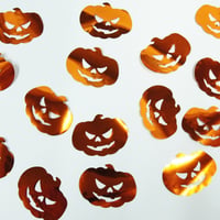 ミツクラの紙吹雪　業務用    ハロウィン　かぼちゃお化け型　ブラウンメタリック