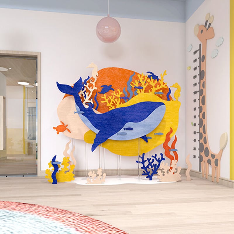 ミツクラ ショーウインドー ディスプレイ 夏 サマー クジラ | 紙吹雪