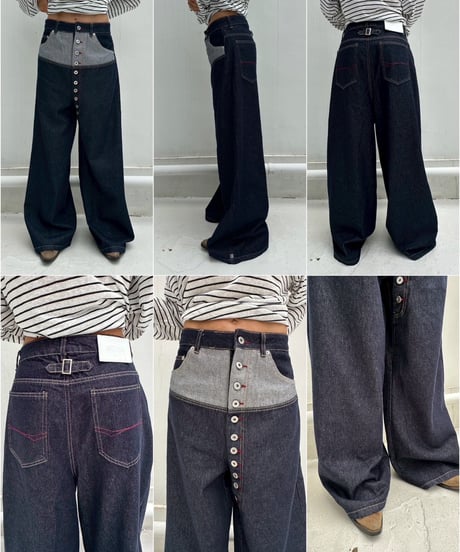 wide denim pt「design waist」#2635364
