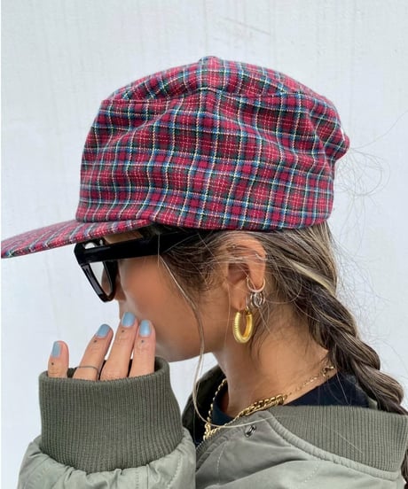 flat top cap「check G」#2509-9