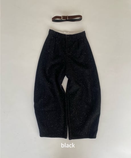oversized pt「tweed barrel」#951359（ベルト付き）