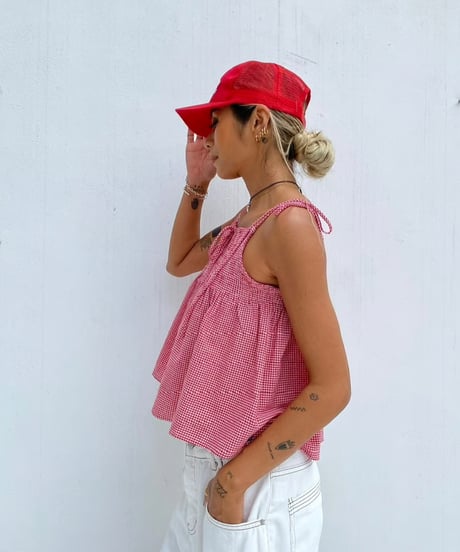 check flare cami「gingham」#6836