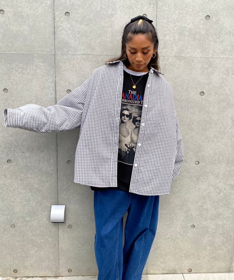 puffer shirt「gingham」#97125