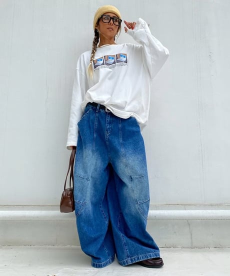 oversized pt「color barrel」#68758（ベルト付き）