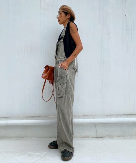pigment overall「washed」#8209