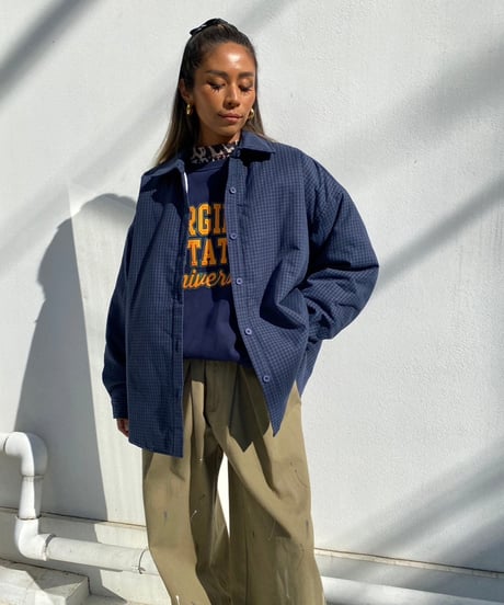 puffer shirt「gingham」#97125