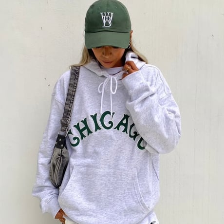 wide hoodie「CHICAGO」#75019