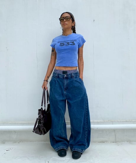 wide denim pt「layered」#7106164