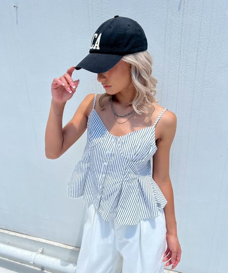 stripes cami「button」#601636