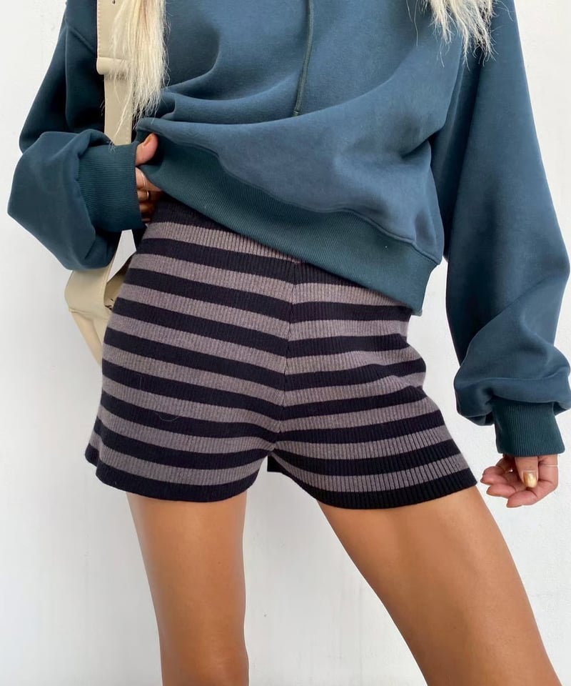 rib shorts「stretch knit」#8805512 | tablethotel-