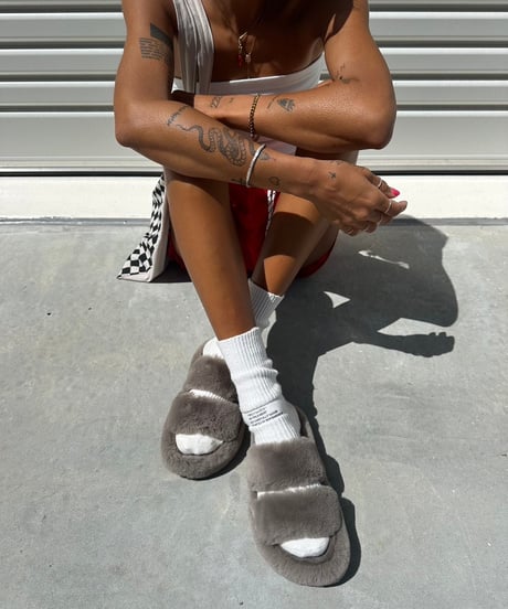 w belts sandal「comfort fur」#119-1