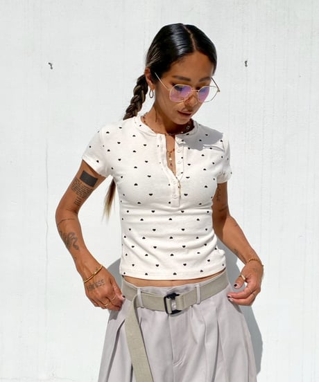 henryneck tee「heart dot」#2655065