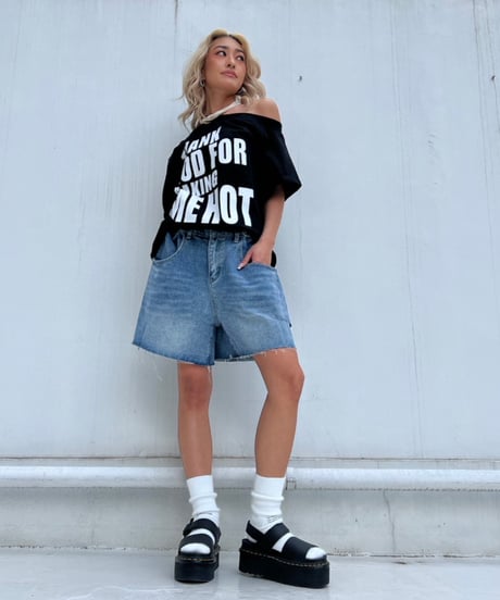 logo tee「oneshoul」#25465