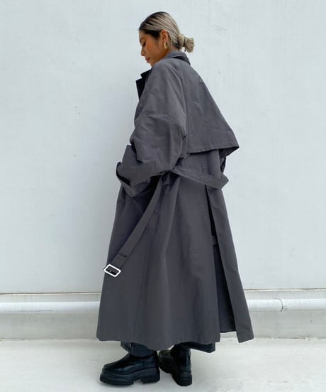 Stand collar long coat「SPRINKLE」#013