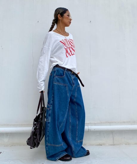 denim pt「3D curve」#8662959(ベルト付き)