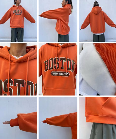 hoodie「BOSTON uni」#6810511（裏起毛）