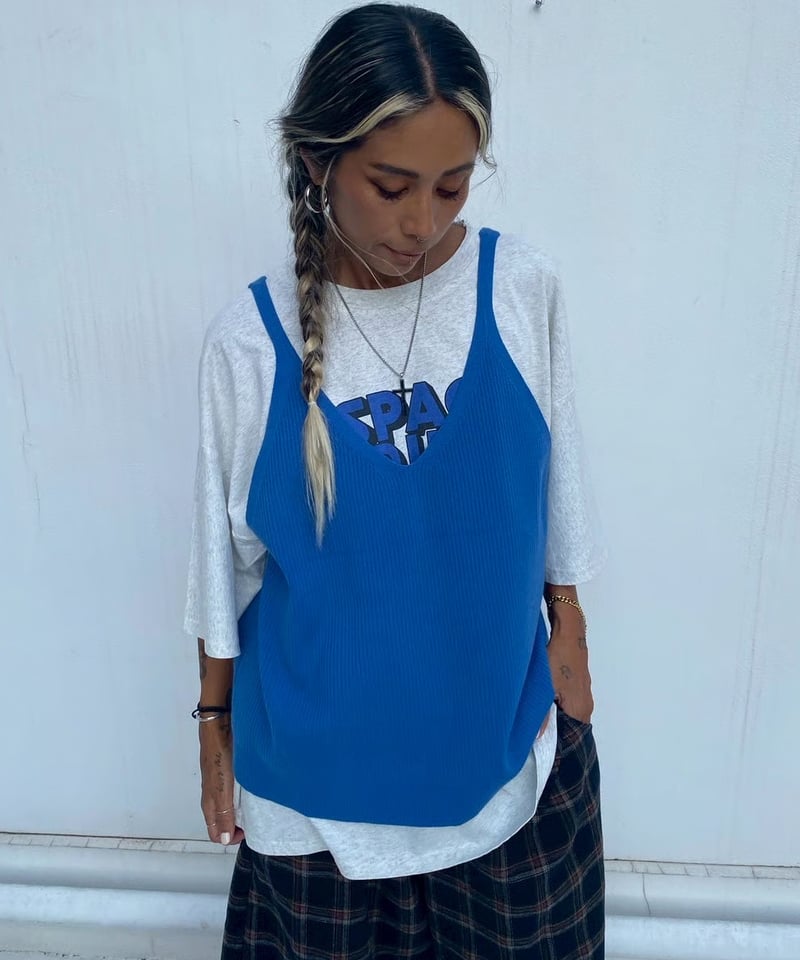 knit cami「V tank」#5060158 | tablethotel-sūdo