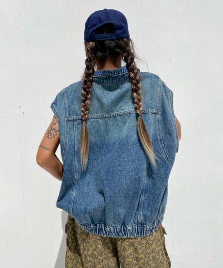 denim gilet「stand neck」#679964