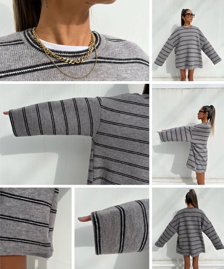 oversized knit「soft borders」#61798510
