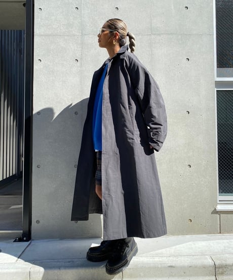 Stand collar long coat「SPRINKLE」#013
