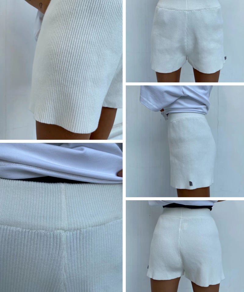 rib shorts「stretch knit」#8805512 | tablethotel-