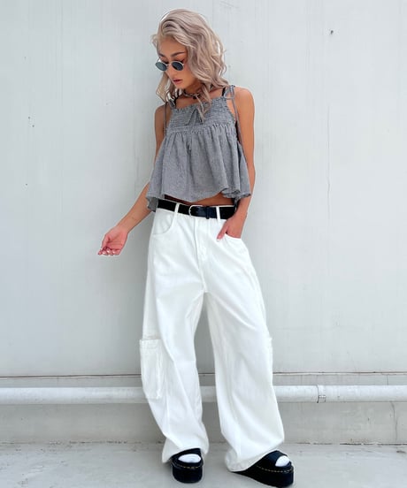check flare cami「gingham」#6836