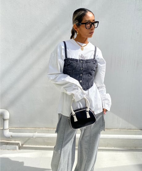 denim bustier「solid shape」#006