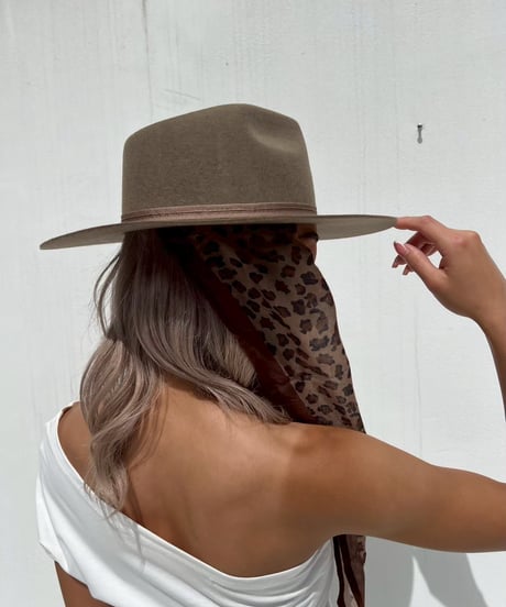 sheer scarf「multi leopard」#2505-10