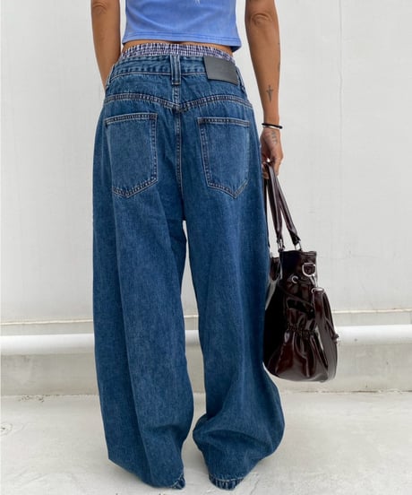 wide denim pt「layered」#7106164