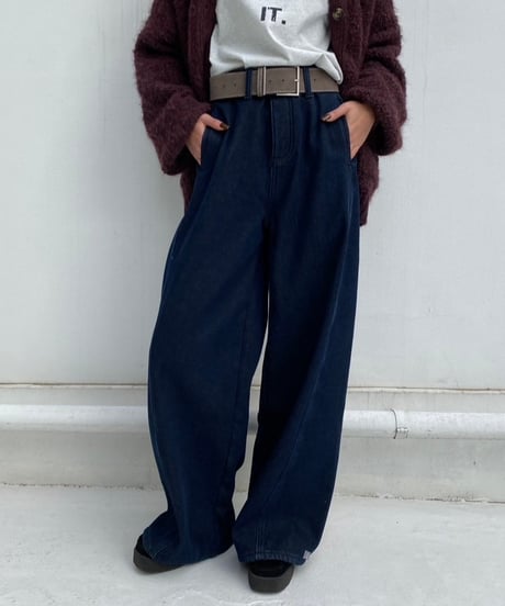 wide straight pt「draping」#0769 (裏起毛)