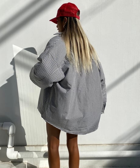 puffer shirt「gingham」#97125
