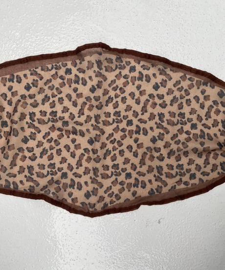 sheer scarf「multi leopard」#2505-10