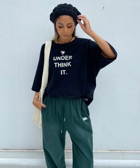 wide tee「UNDER THINK IT.」#5703