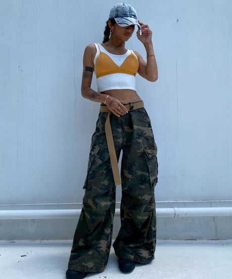 rib cropped tank「tag」#111