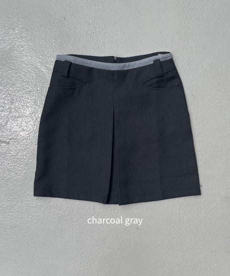 box lame sk「pleats」（ベルト付）#25079