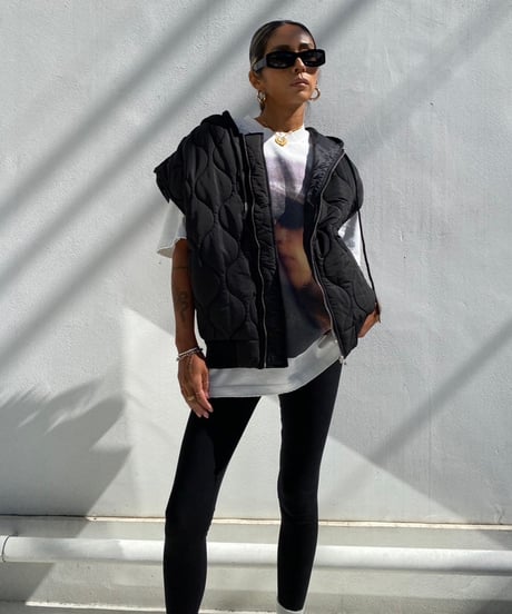 hoodie quilt gilet「FKG」#9757