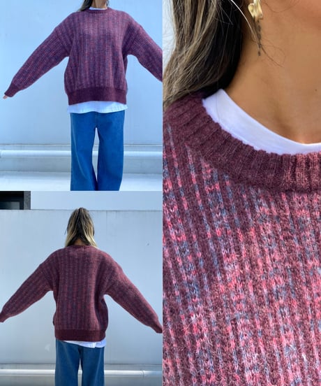 mix color knit「stripe」#8270